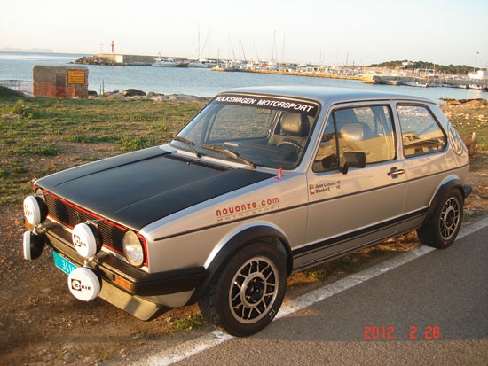 NouOnze Workshop prapa un Golf GTI 1600 de 1980 para rallys